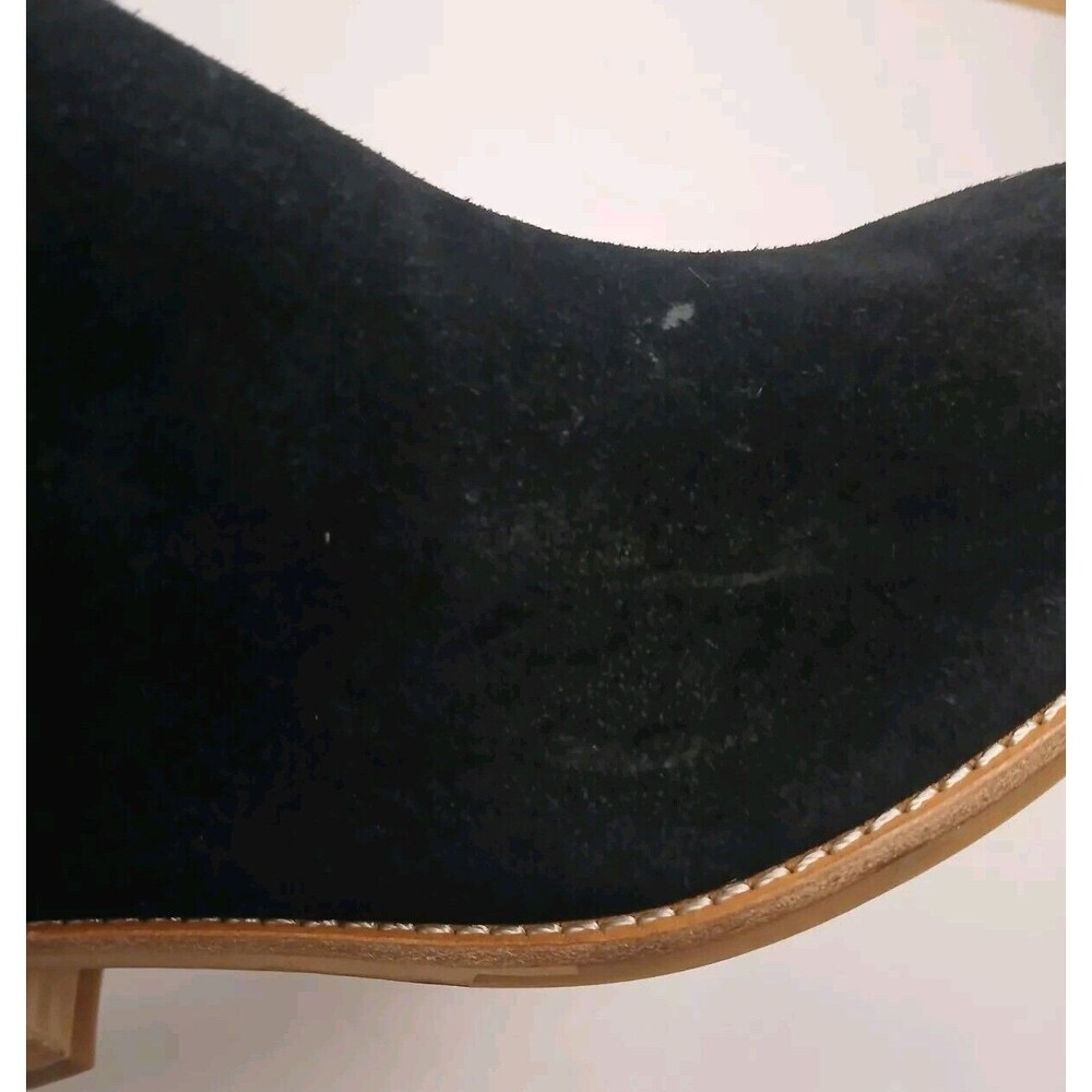 PAUL GREEN Sz 5.5 Sante Soft Black Suede Stretch Panel Zip-up Bootie Western - Picture 8 of 16